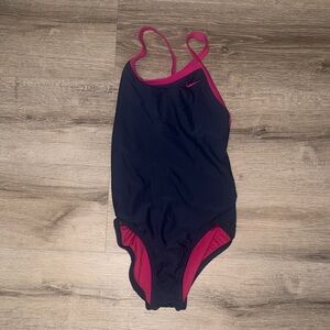 Nike Women's One-Piece Swimsuit in Navy and Pink